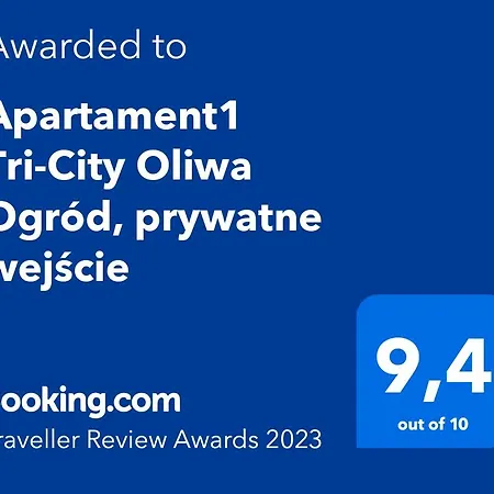 公寓 Apartament1 Tri-city Oliwa Ogrod, Prywatne Wejscie